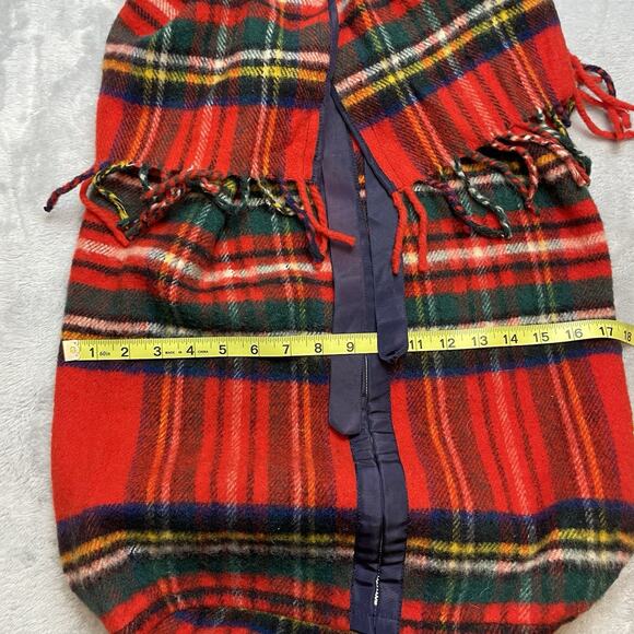 Vintage Kayso Tartan Plaid Baby Bunting Blanket Royal Stewart Wool Great Britain - Picture 6 of 10